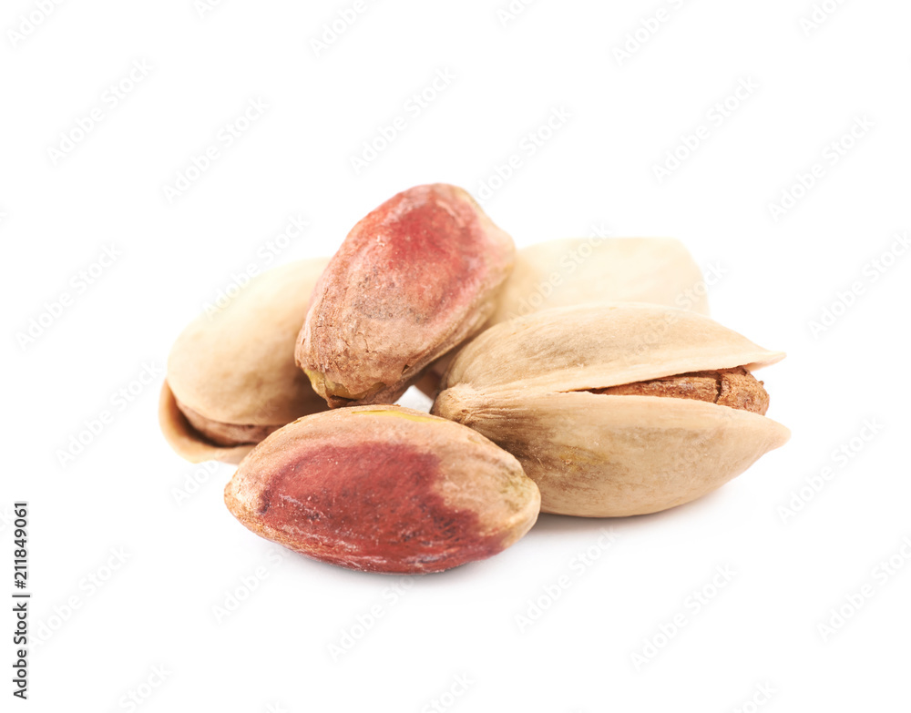Pile of pistachios isolated Pile of pistachios isolated
