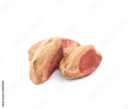 Pile of pistachios isolated