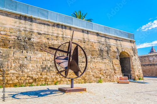 An old fortress hosting Es Baluard art museum in Palma de Mallorca, Spain photo