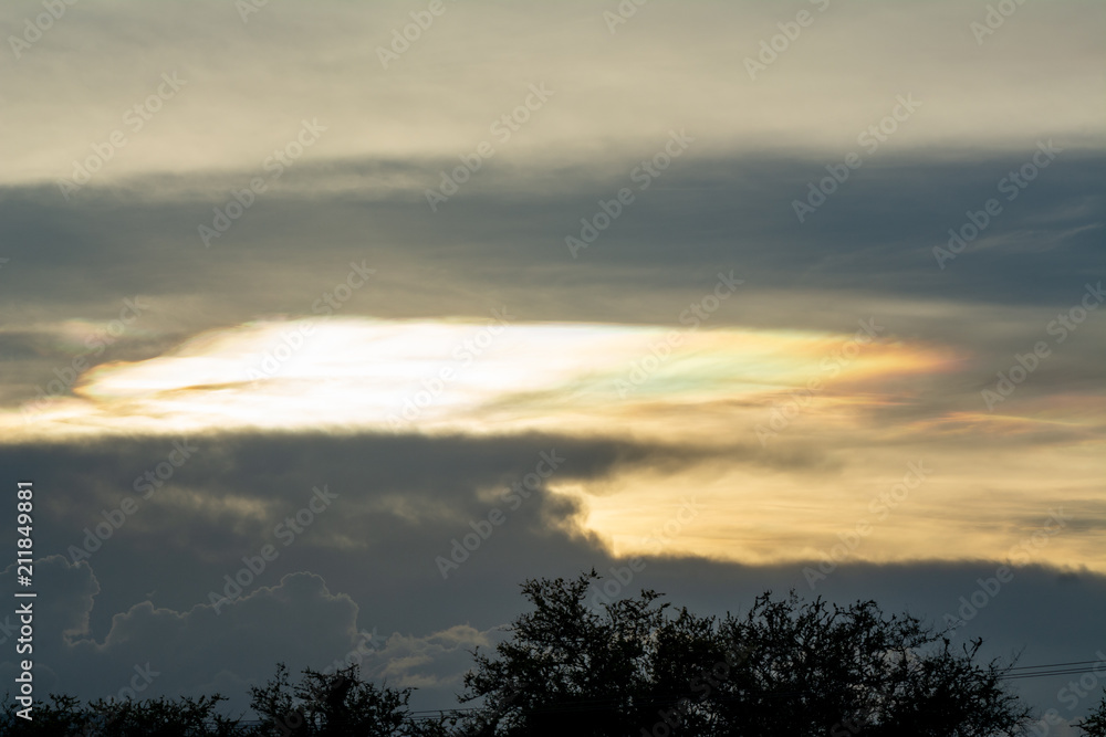 iridiscent clouds