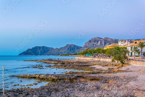 Sunset view of Colonia de sant pere, Mallorca, Spain