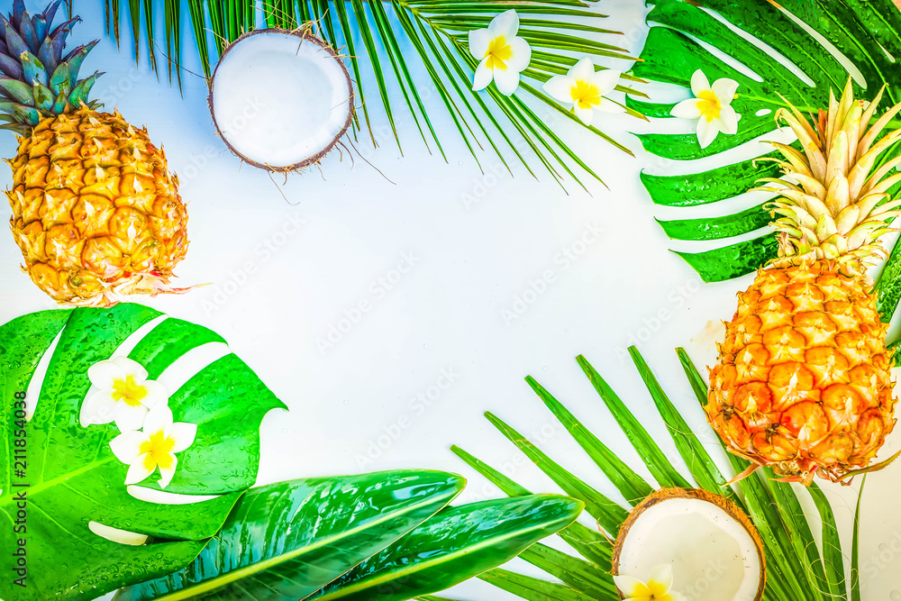 Summer flat lay scenery Summer flat lay scenery