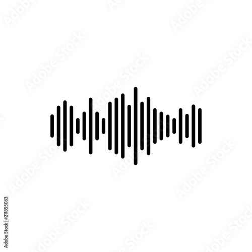 Sound wave icon. Music wave icon