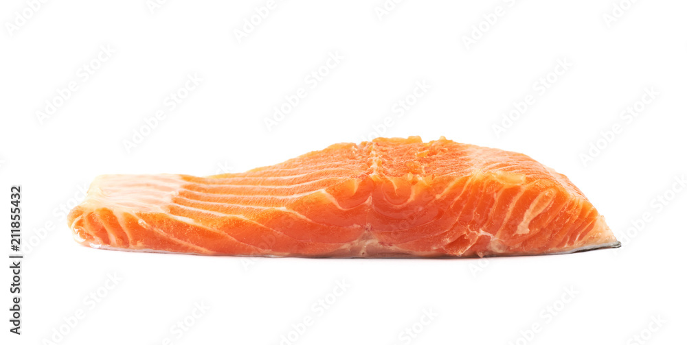 Raw salmon fillet fish isolated Raw salmon fillet fish isolated