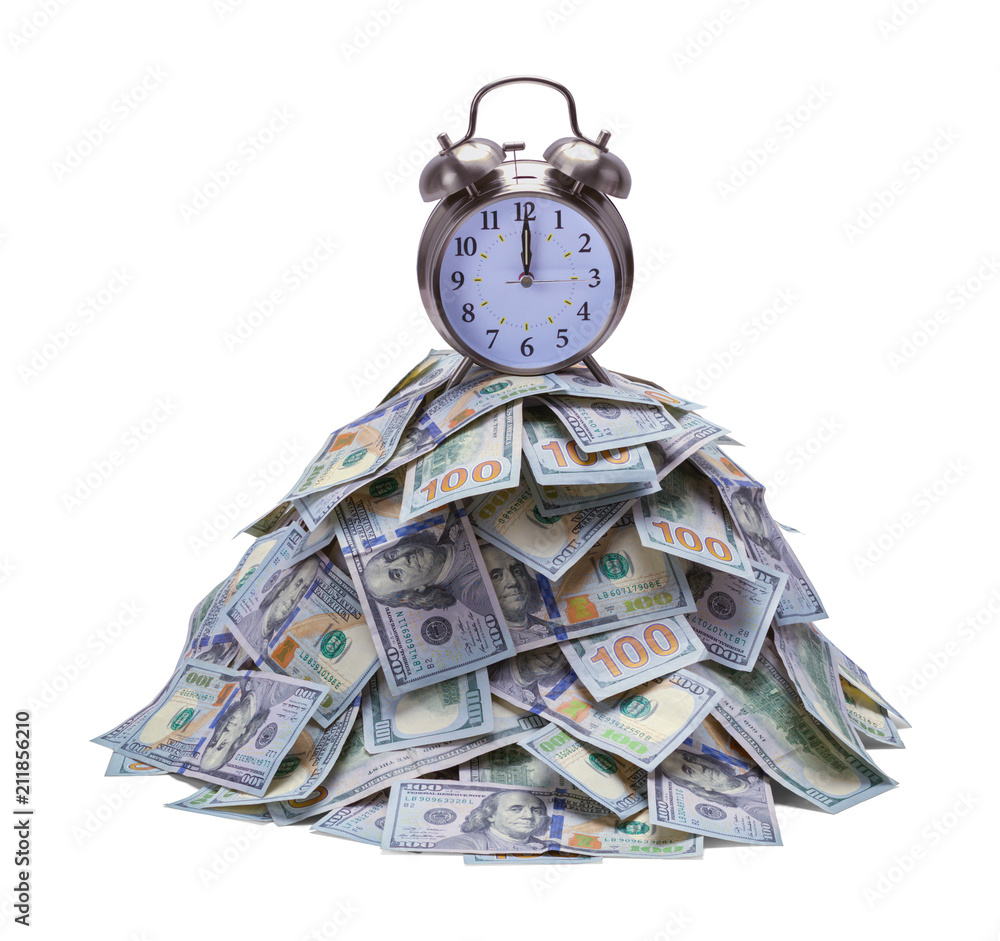 Money Pile and Clock Money Pile and Clock