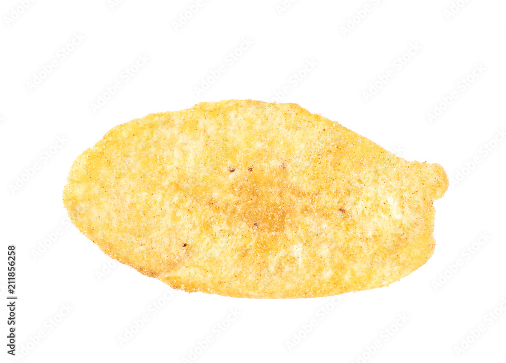 Single spiced banana chip isolated Single spiced banana chip isolated