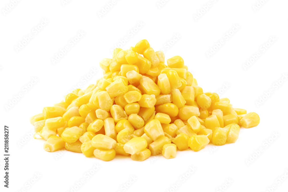 Pile of canned corn isolated Pile of canned corn isolated