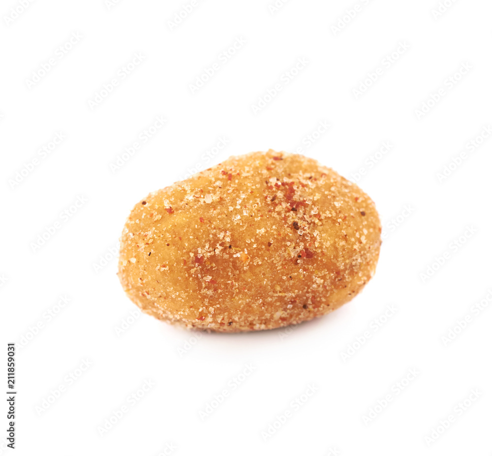 Breadcrumb coated nut isolated Breadcrumb coated nut isolated