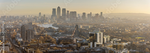 Canary Wharf skyline, Docklands, London photo