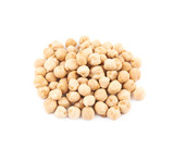 Pile of chick peas isolated