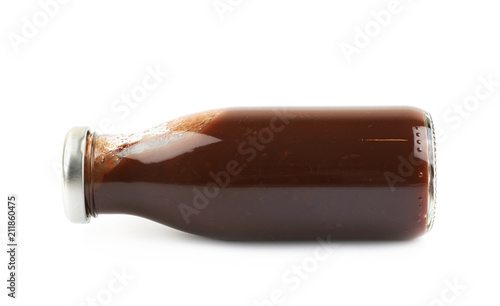Bottle of barbecue sauce isolated