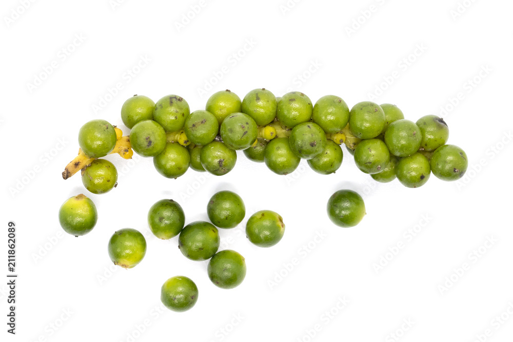 Image of Fresh grain pepper on white background. Vegetables. Food. Spices. Image of Fresh grain pepper on white background. Vegetables. Food. Spices.