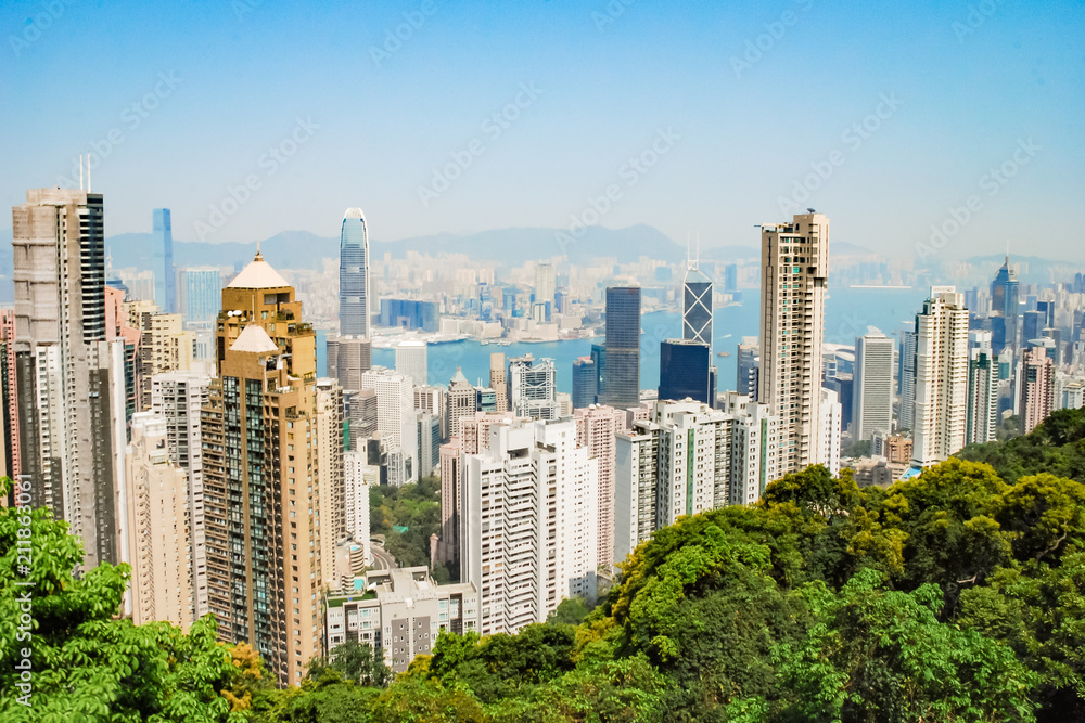 Victoria  peak view in hong kong