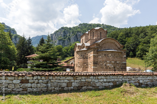 Panoramic view of medieval Poganovo Monastery of St. John the Theologian, Serbia photo