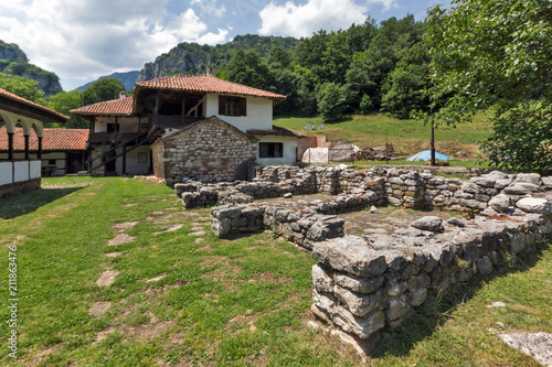 Panoramic view of medieval Poganovo Monastery of St. John the Theologian, Serbia photo