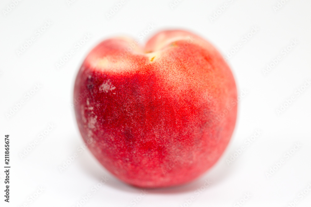 Peach isolated on white. Full depth of field. Peach isolated on white. Full depth of field.