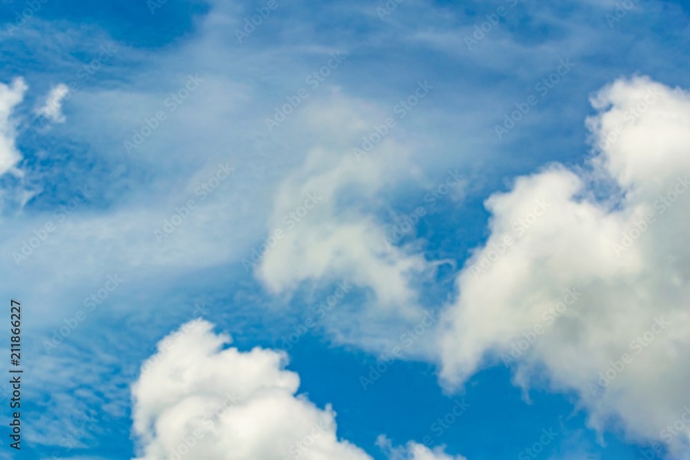 Blue sky with clouds in summer. Blue sky with clouds in summer.