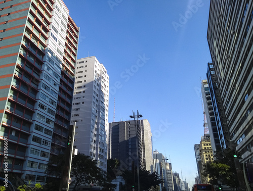 Photo of Avenue Paulista, Business Avenue of the city of Sao Paulo, Brazil South America 