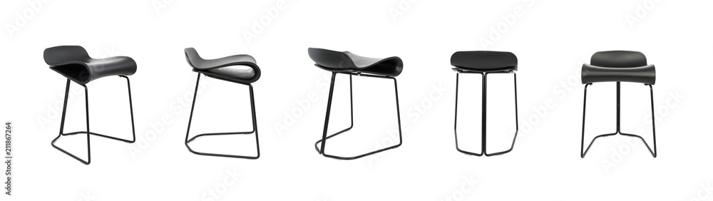Short Stool All Angles Black Short Stool All Angles Black