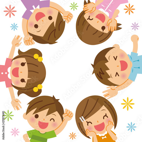 Wallpaper Mural 輪になる子供たち Torontodigital.ca