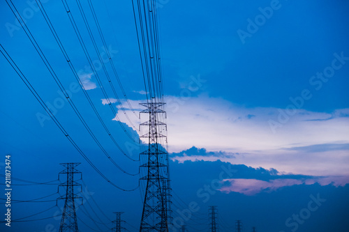 Electric transmission line. photo