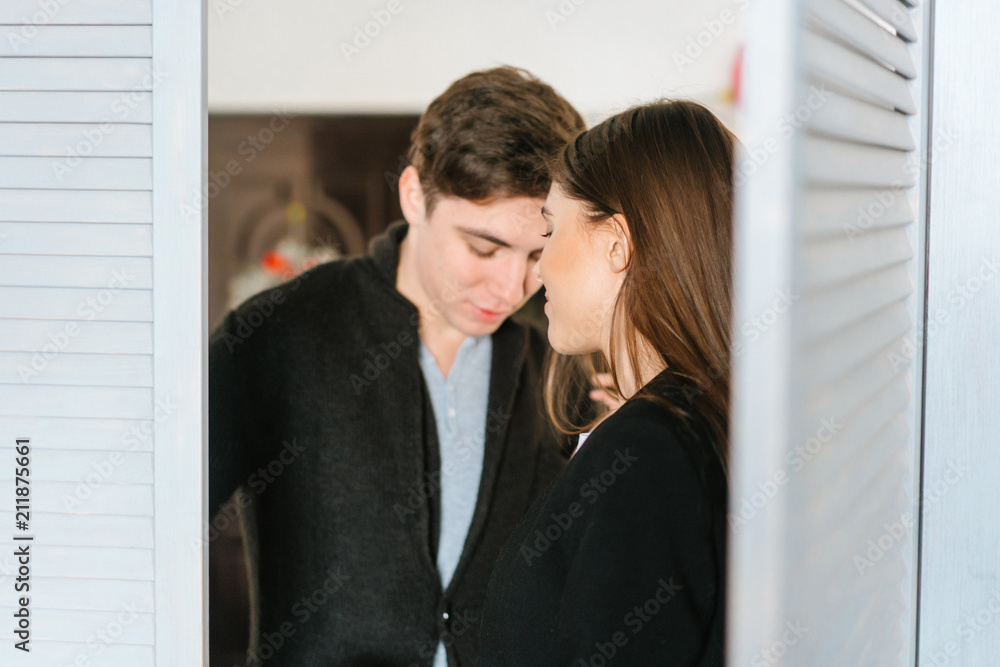 Couple in the doorway Couple in the doorway