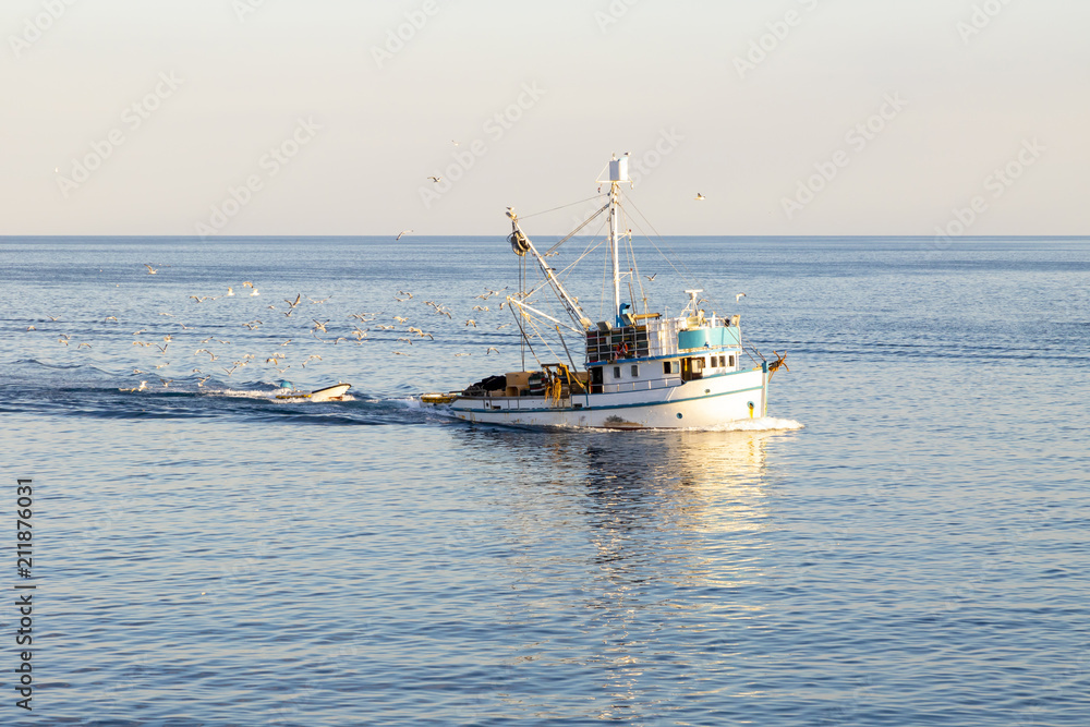 Fishing boat at sea in Croatia