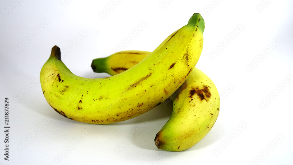 Bananas are dirty on a white background. Bananas are dirty on a white background.