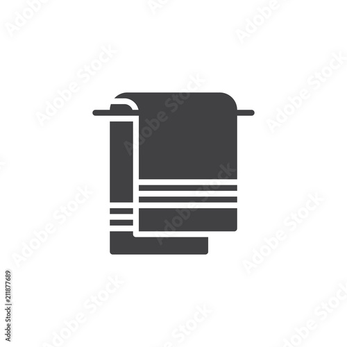 Towel vector icon. filled flat sign for mobile concept and web design. Hand holder towel simple solid icon. Symbol, logo illustration. Pixel perfect vector graphics