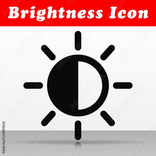 black brightness vector icon design