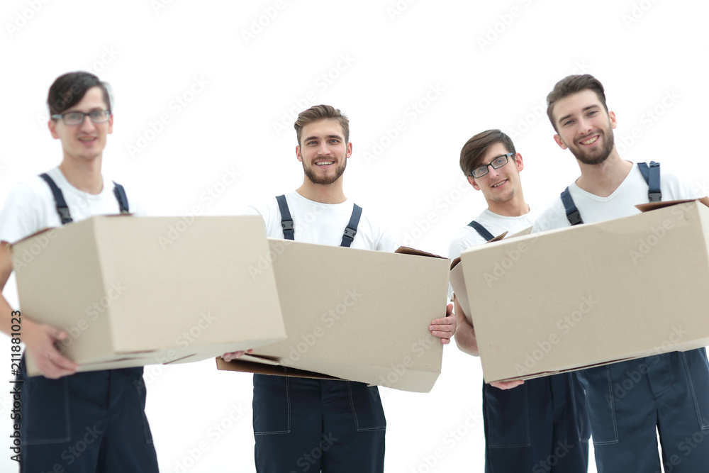 photo workers holding boxes when moving flats, photo workers holding boxes when moving flats,