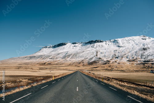 Mountain roads of Iceland from