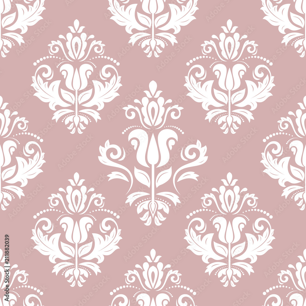 Orient vector classic pattern. Seamless abstract background with vintage white elements. Orient background. Ornament for wallpaper and packaging Orient vector classic pattern. Seamless abstract background with vintage white elements. Orient background. Ornament for wallpaper and packaging
