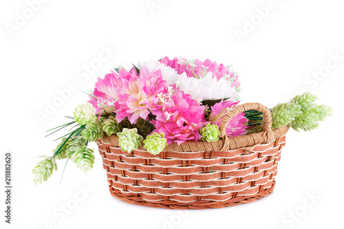 Flowers in basket