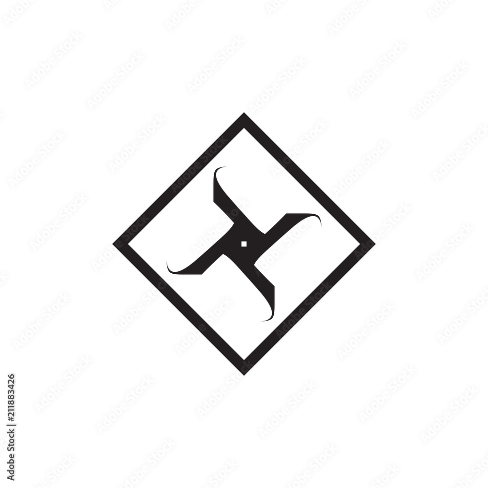 Obraz premium Square with Rotation L logo letter design