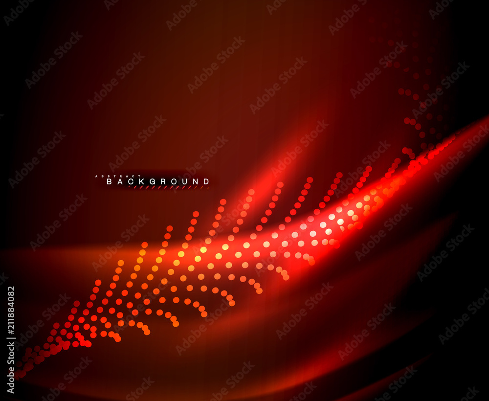 Fototapeta premium Neon świecące linie techno, hi-tech futurystyczny szablon streszczenie tło z kwadratowymi kształtami