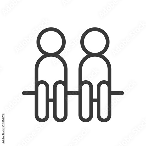 Sport spectator, substituced or audience, Outline icon soccer related