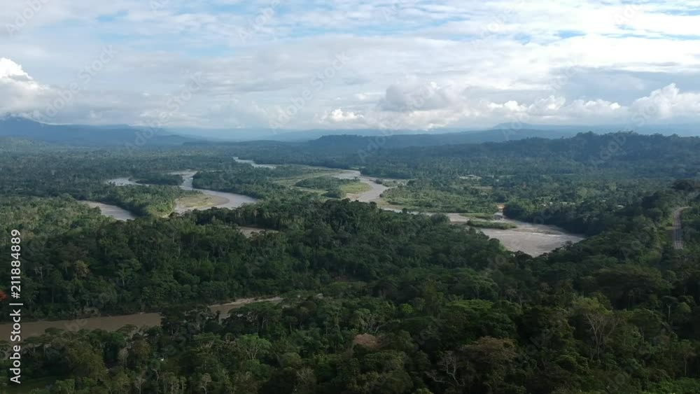 Aerial View Of Landscape Of Amazon Jungle In Ecuador Aerial View Of Landscape Of Amazon Jungle In Ecuador