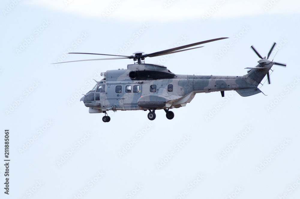 Super puma is a long-range passenger transport all-weather helicopter operation helicopter