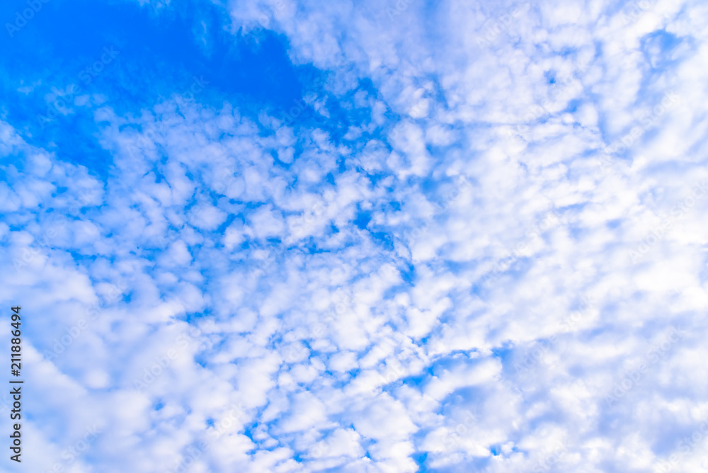 Fototapeta premium white fluffy clouds in the blue sky