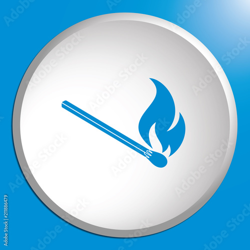 Match fire icon vector