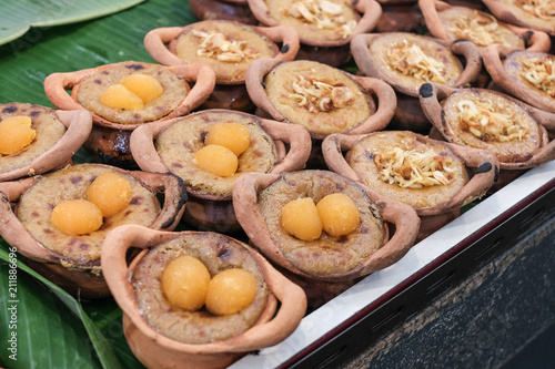 Thai Coconut Custard, Thai style dessert.