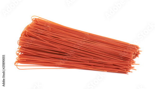 Dry red tomato spaghetti composition