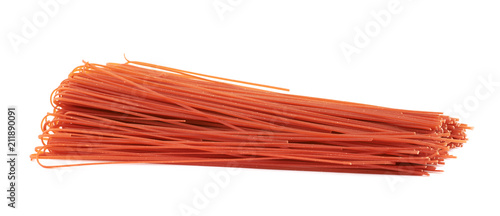 Dry red tomato spaghetti composition