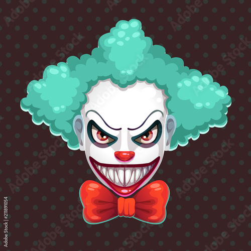 Scary clown face.