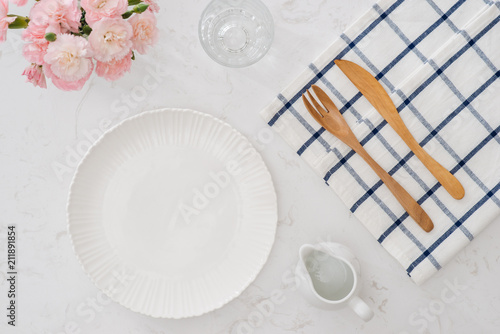table setting of the fork and spoon