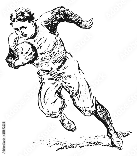 football rugby player #vector #isolated - Spieler