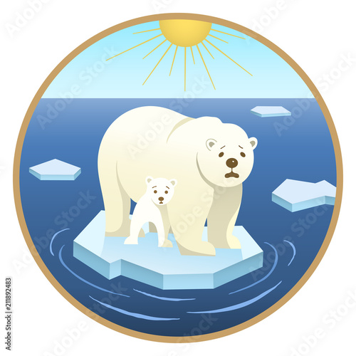 polar bears on the ice floe