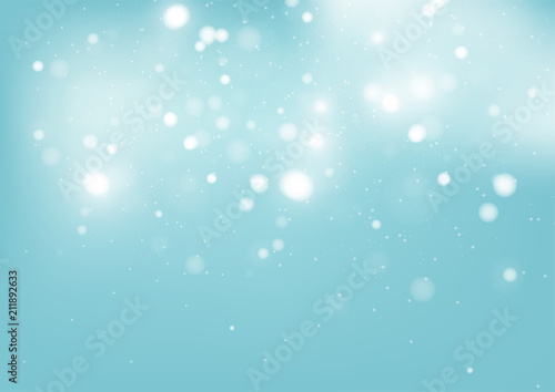 Abstract blue bokeh background. Vector illustration