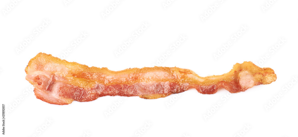 Fried bacon composition isolated Fried bacon composition isolated